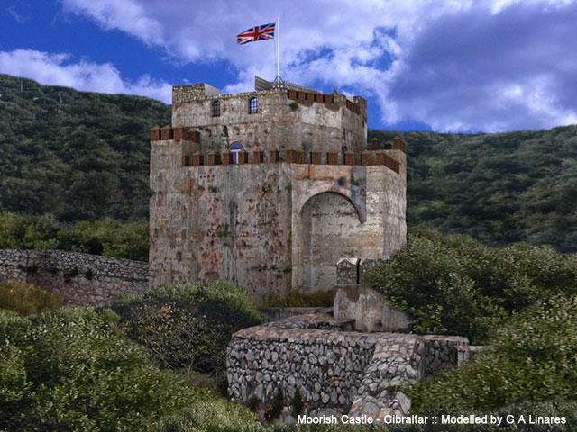 Moorish Castle Gibraltar 3d Model