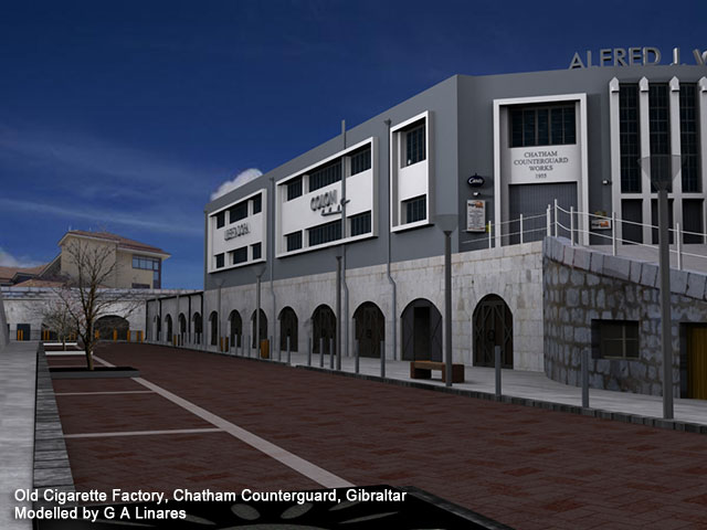 Cigarette Factory Gibraltar 3d Model