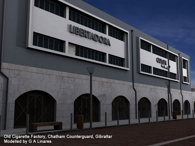 Cigarette Factory Gibraltar 3d Model